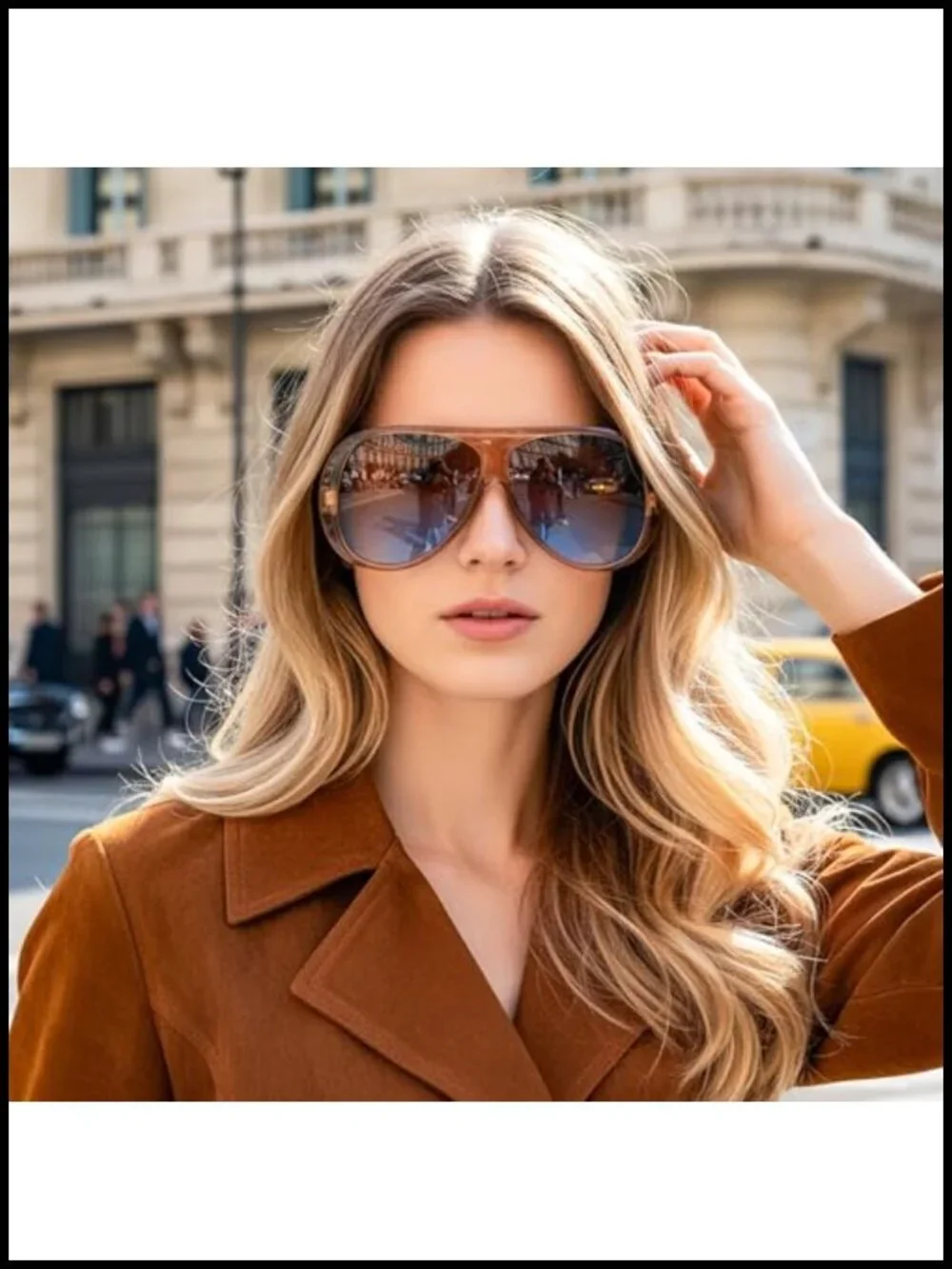 Retro Oversized Aviator Sunglasses with UV400 Protection Unisex